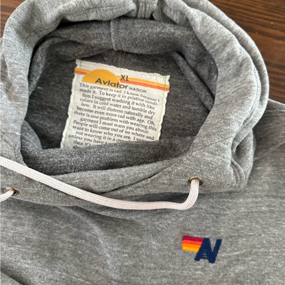 Aviator Nation Heather Gray Hoodie - Picture 8 of 8